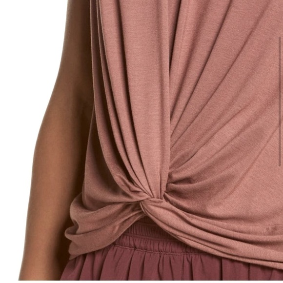 Zella Twist Front Athletic Tank Top Pink Large - Picture 10 of 12